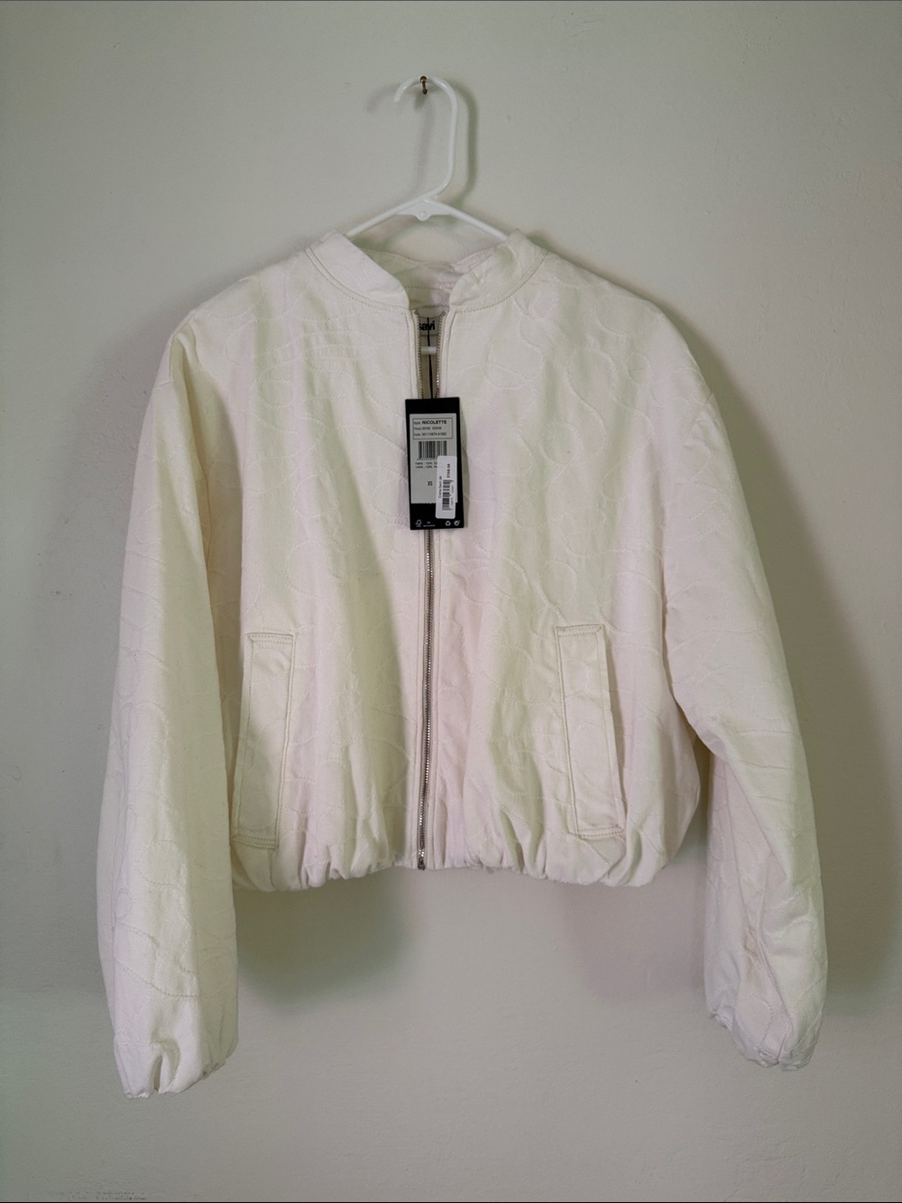 Mavi , Nicole Cream swirl Zip-Front Jacket XS